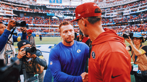 NFL Trending Image: Sean McVay of the Rams has the ring, but Kyle Shanahan of the 49ers has the betting edge